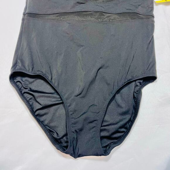 Lands’ End 1 Pc Swimsuit Woman’s Small Black Cross Strap New with Tags - Picture 4 of 10